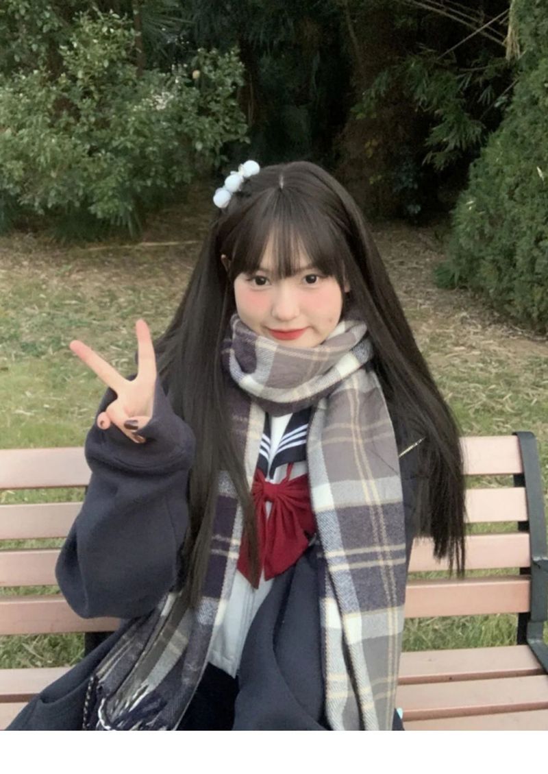 Scarf Women's New Autumn And Winter 2025 New Plaid Warm Scarf High-end Versatile Sweet Student Scarf_voghion.com