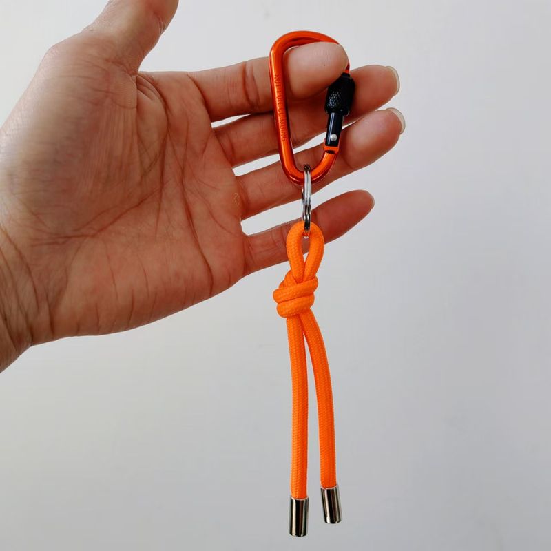 Neuer D-förmiger Karabineranhänger für den Außenbereich, kreativer Rucksack-Schlüsselanhänger, High-End-Trendy-Taille, gewebte hängende Dekoration, DIY_voghion.com