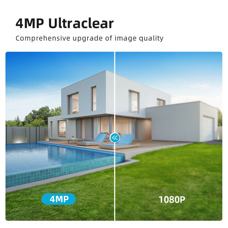 Icsee8mp bezvadu pilnkrāsu novērošanas kamera ar viedu nakts redzamības HD tīkla lodīšu mašīnu, ūdensizturīga drošība_voghion.com