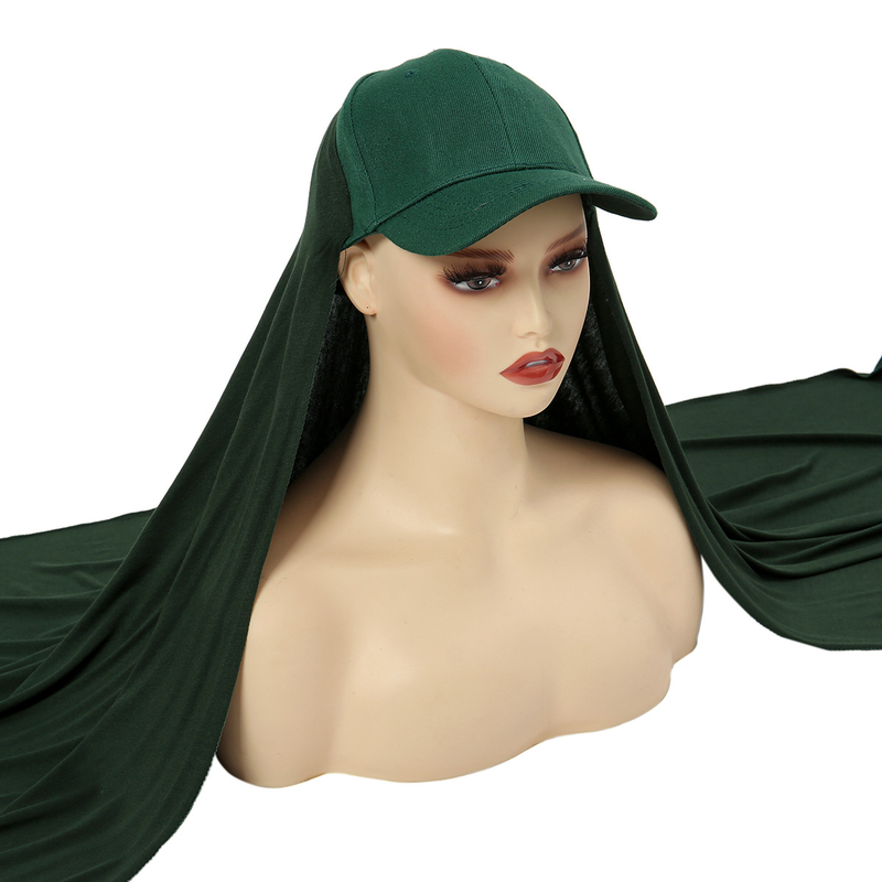 baseball cap handige hijab vrouwen hijab enkele kleur gemerceriseerde katoenen hijab hoed zonbescherming hoed_voghion.com