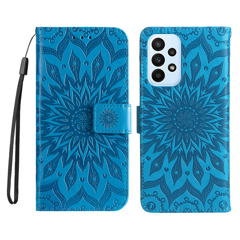 Cute Datura Flip Case Etui For Samsung Galaxy A03 A13 Lite A12 A23 A33 A52 A52S A53 A73 S21 S20 FE S22 5G Card Wallet Co_voghion.com