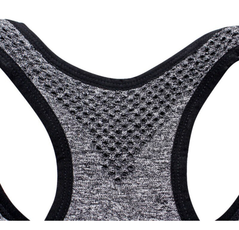 SUPERFLOWER Reggiseno Fiess da donna con scollo a U senza anello in acciaio Canottiera intima traspirante cava antiurto Taglie forti_voghion.com