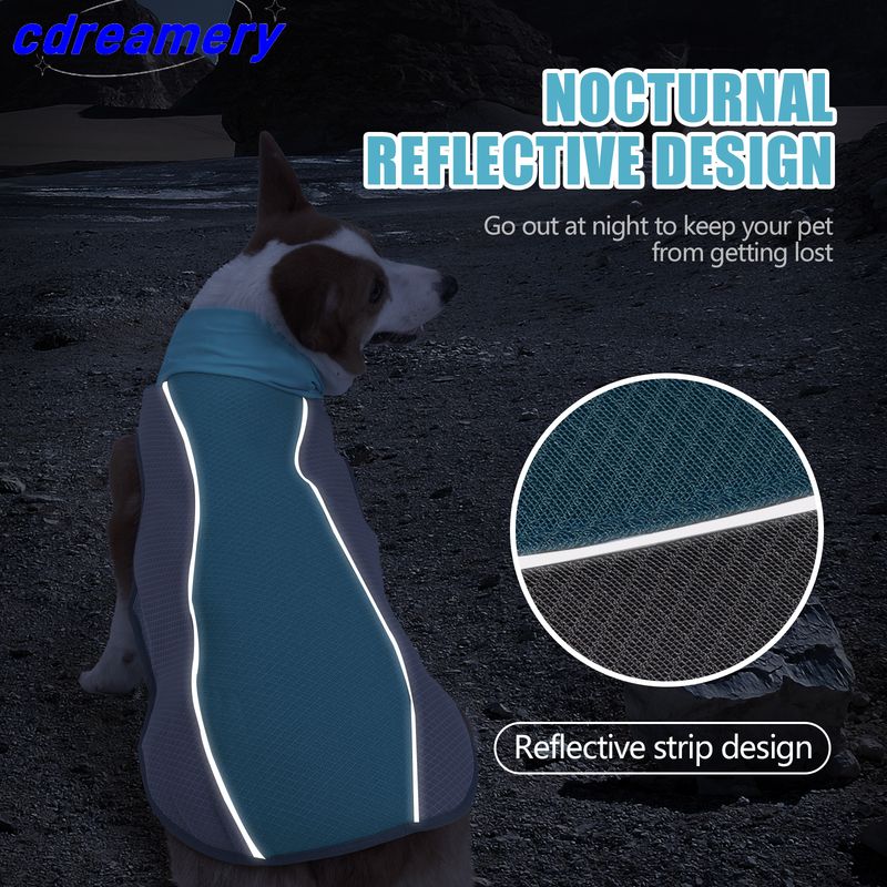 Dog Cooling Vests, Cooling Jackets, Evaporative Cooling Coats For Pets, Large, Medium And Small Dogs Made Of Reflective Materials_voghion.com