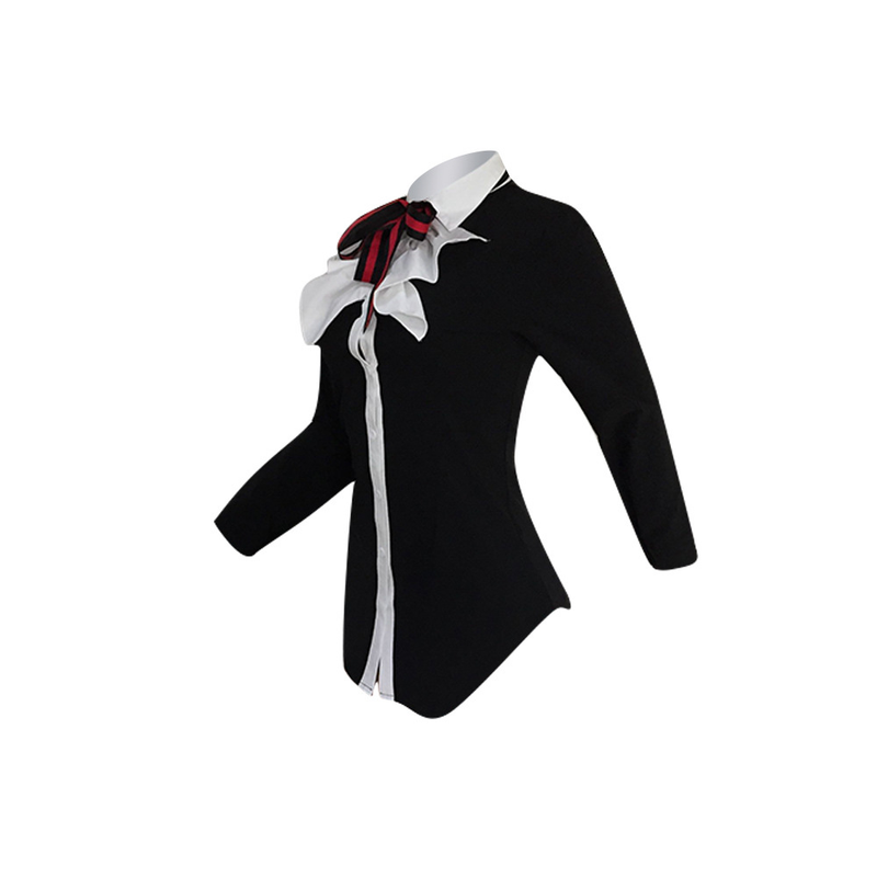 Camicia slim fit con fiocco da donna_voghion.com