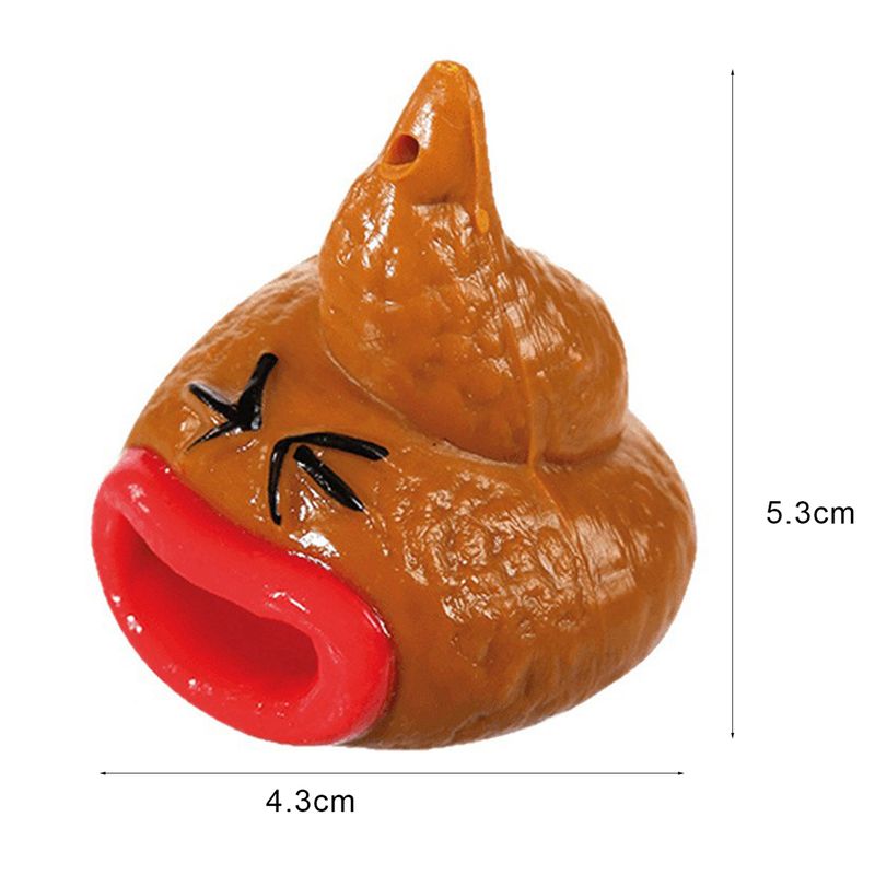 ToysMall Prank Poop Pendant Anti-stress Quick Recovery Vivid Out Tongues Tricky Poop Toys for Relax_voghion.com