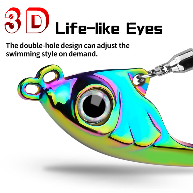 Long Casting Vibrating Swim VIB Zinc Alloy Fishing Spinner Sequin Topmouth Culter Bass Lure Bait_voghion.com