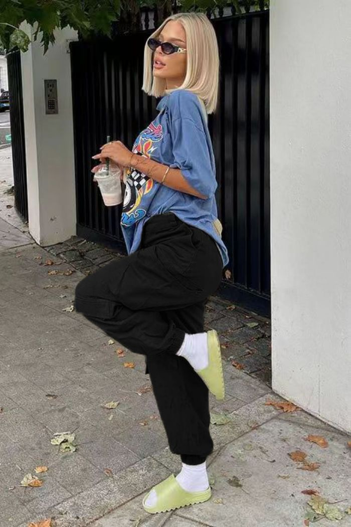 Pantalones de mujer con múltiples bolsillos, holgados, de calle, con pierna recta, tipo corsé, ropa interior larga_voghion.com