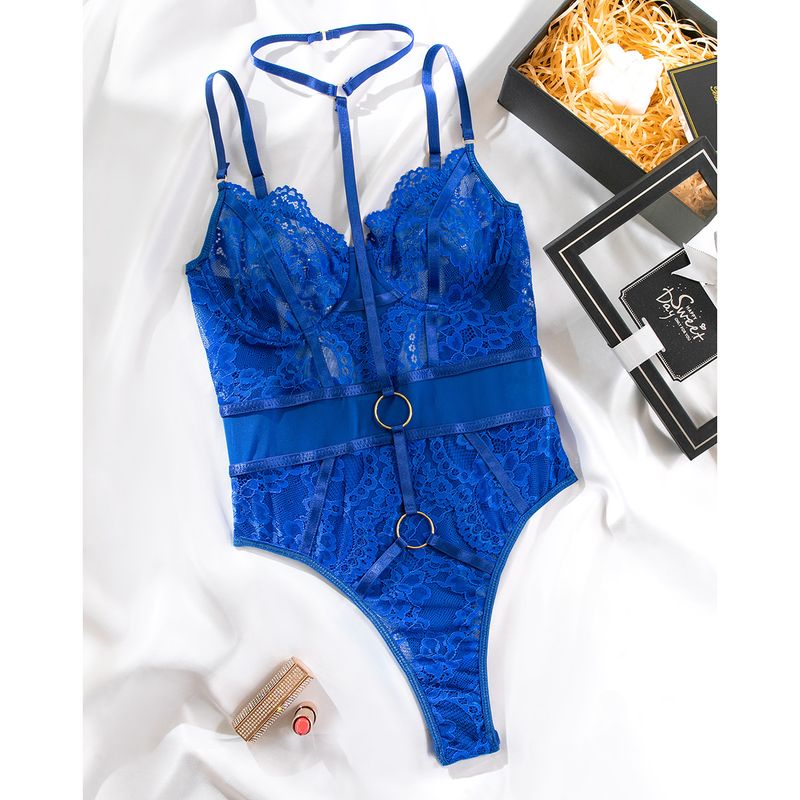 Damenbekleidung Außenhandel 2023 Neue sexy Dessous Sexy durchsichtiger, geraffter, schmaler Neckholder, rückenfreier Einteiler M2908_voghion.com