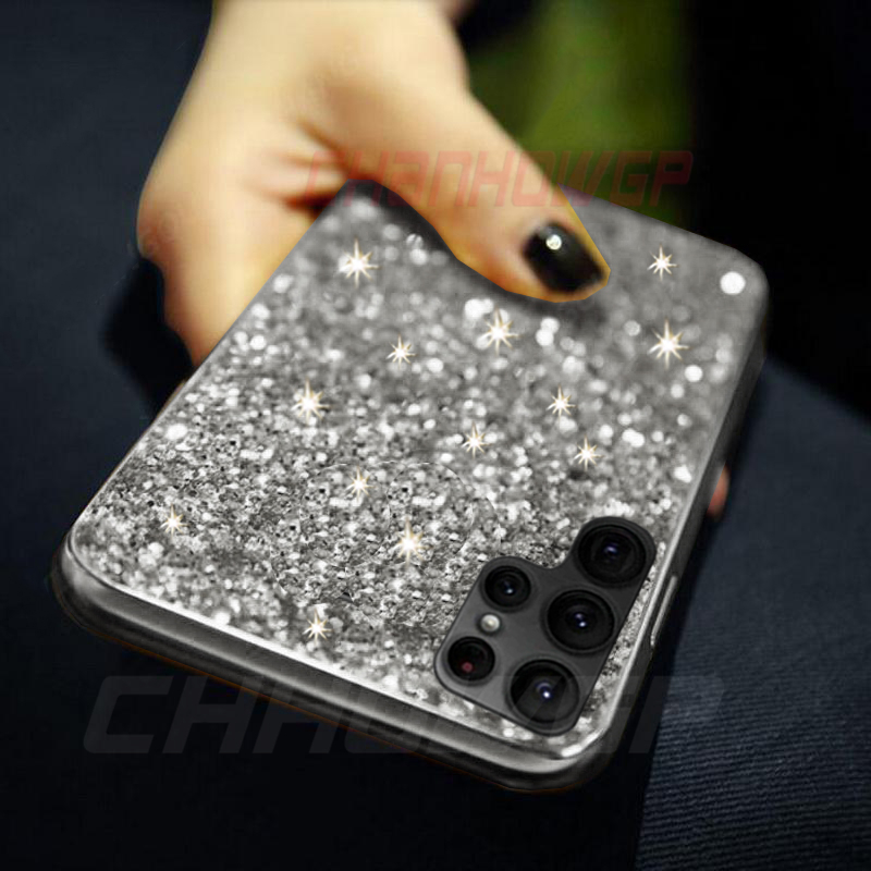 For Samsung Galaxy S23 Ultra Plus Case Glitter Bling Sequins Soft Silicone Phone Cases For Samsung S 23 S23Ultra S23Plus Cover_voghion.com