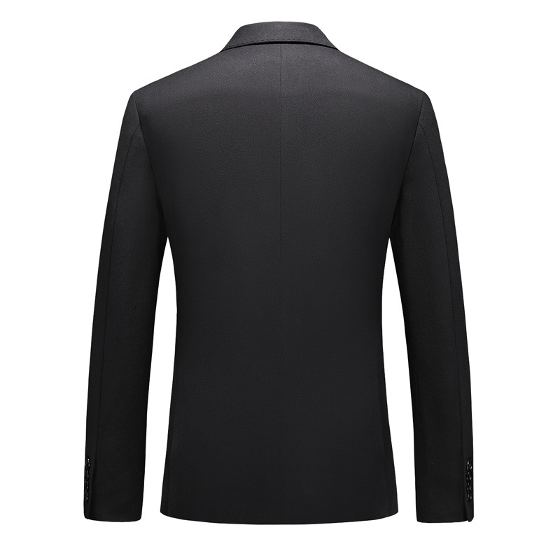 men's suit suit double-breasted solid color large size suit three-piece suit slim groom wedding dress_voghion.com