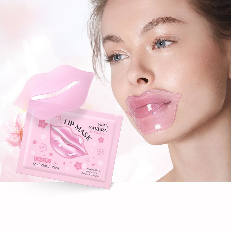 LAIKOU Sakura Maske 6g Elastische Lippenpflege Feuchtigkeitsspendend und pflegend_voghion.com