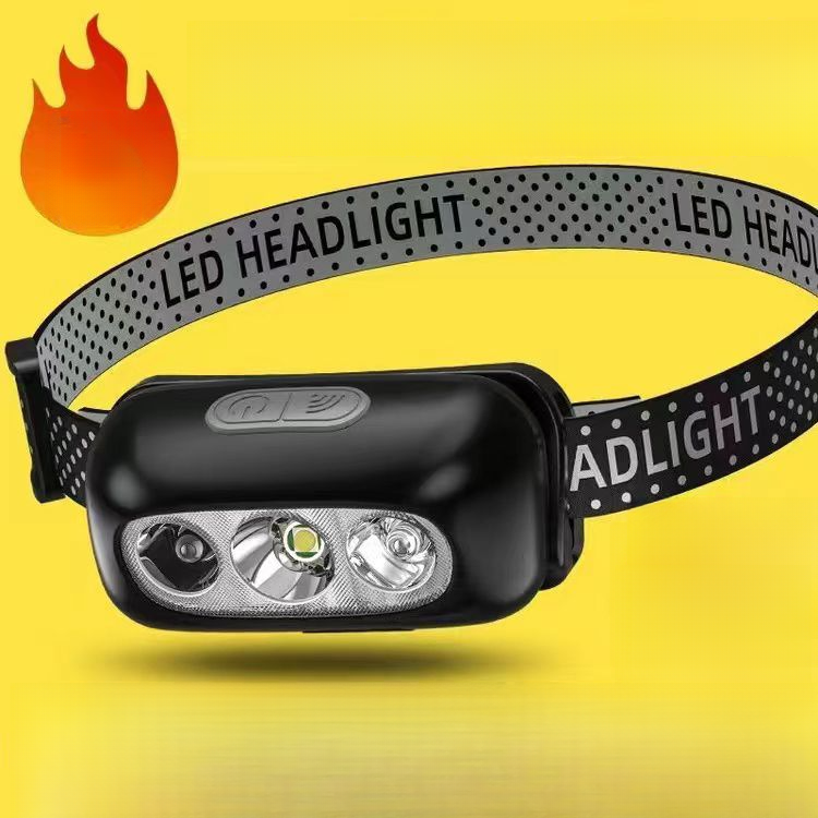 Suer Bright Sensor Testa-montata Luce Forte Ricaricabile Pesca Notturna Speciale Ultra-Leggero Portatile Impermeabile_voghion.com