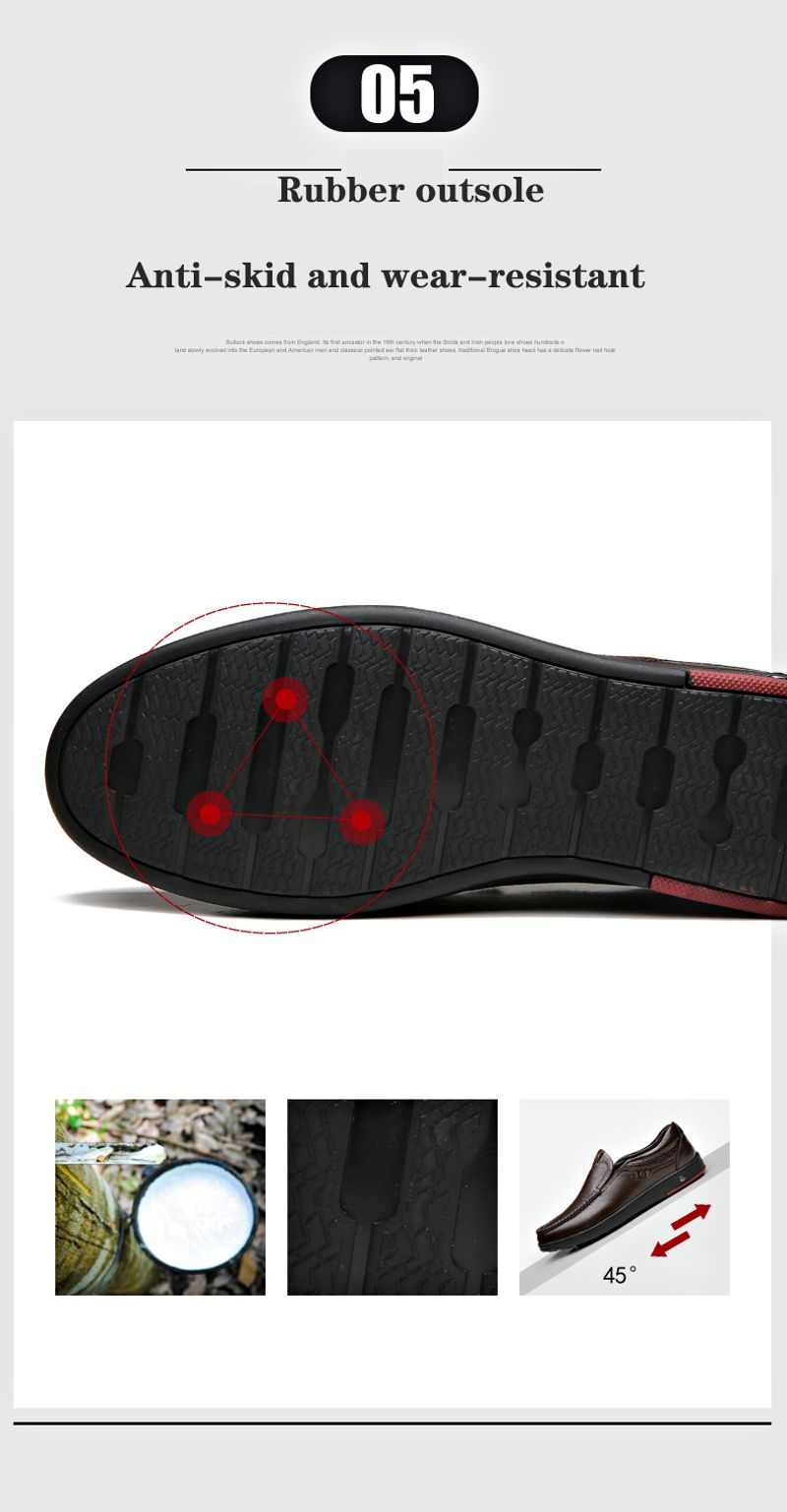Mens Fashion British Style Classic Casual Cowhide Black Hot Sale Breathable Business Slip-on Men Leather Shoes Big Size_voghion.com