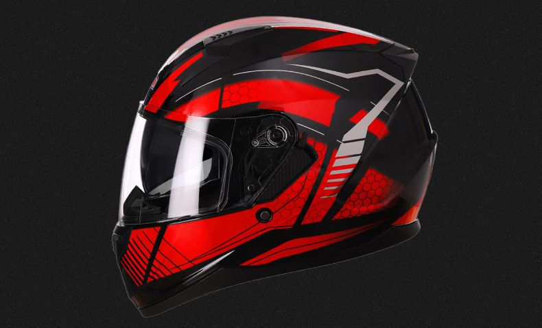 Casco da moto Casco da moto con doppia lente traspirante e copertura integrale per tutte le stagioni_voghion.com