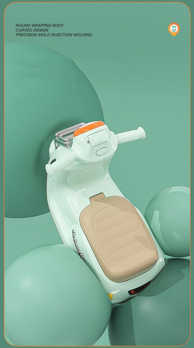 Bici senza pedali per bambini da 1 a 3 anni, triciclo per l'apprendimento senza pedali con pneumatici chiusi, design antiscivolo in materiale PP, per interni ed esterni._voghion.com