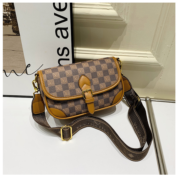 2023 Classic Plaid Stick Bag Versatile Stick Bag Single Shoulder Bag Cross Shoulder Women's Small Square Bag_voghion.com