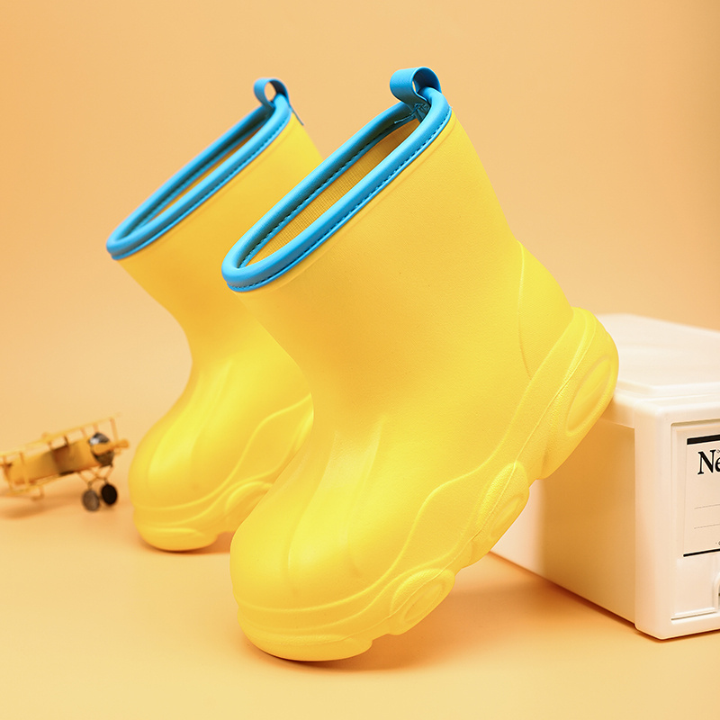 Regenstiefel für kleine Mädchen und Jungen, Gummistiefel für draußen, wasserdicht, zum Hineinschlüpfen, für Kinder, Gartenstiefel, leicht, mehrfarbig_voghion.com