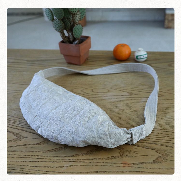 2025 Nuova borsa a tracolla in tela di cotone con arte minimalista, design di nicchia, bagaglio a mano sotto l'ascella_voghion.com