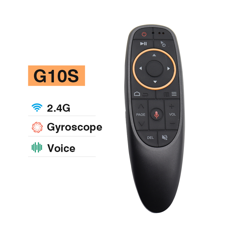 G10S Air Mouse télécommande vocale 2.4G Gyroscope sans fil apprentissage IR pour H96 X88 PRO X96 MAX Android TV Box HK1_voghion.com