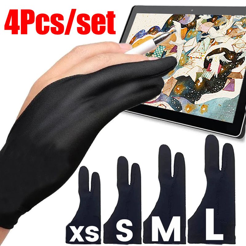 Two-finger Ariss Palm Rejection Gloves For Drawing Pen Display Paper AR Painting Sketching IPad Pencil Graphics_voghion.com
