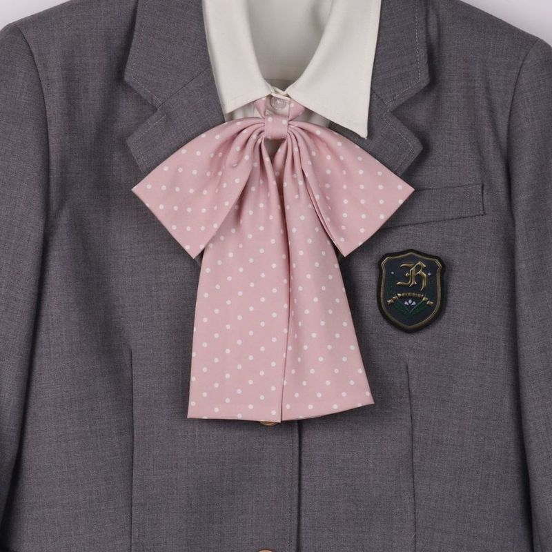 Grande fiocco con manico lungo a pois, elegante stile college, ragazza dei fiori, accessori JK carini, cravatta uniforme studentesca, tendenza giovanile_voghion.com