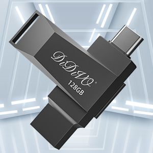 USB Flash Drive 64GB 128GB 256GB 512GB Brzi 2-u-1 USB-C Flash Drive USB 3.0 Thumb Drive Memorijske kartice Metalni Jump Drive Vanjska pohrana_voghion.com