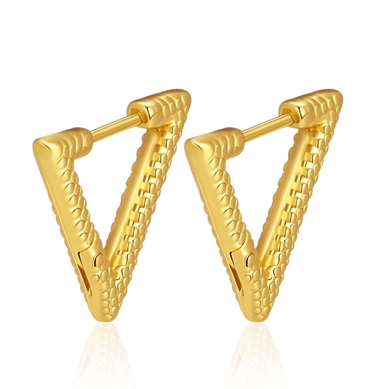 Orecchini geometrici versatili alla moda all'ingrosso con triangolo in acciaio inossidabile per donna, fornitura diretta transfrontaliera_voghion.com