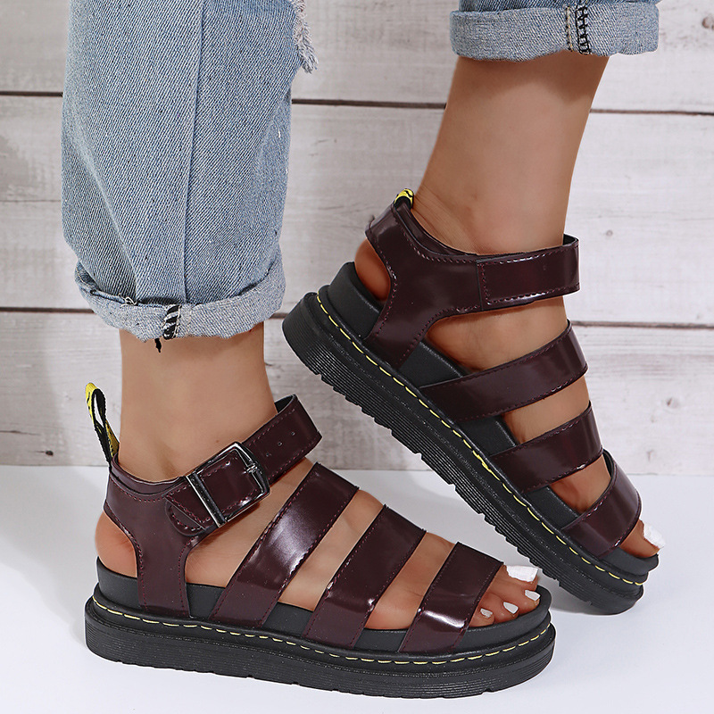 Cross-border Foreign Trade Large Size Thick-soled Martin Sandals For Women 2024 Summer New Beach Platform Shoes For Women Wholesale_voghion.com