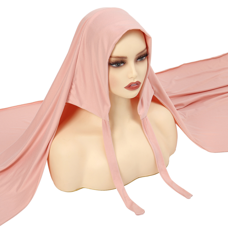 Sciarpa in morbida seta di latte tinta unita, comoda sciarpa da donna Hijab avvolgente_voghion.com