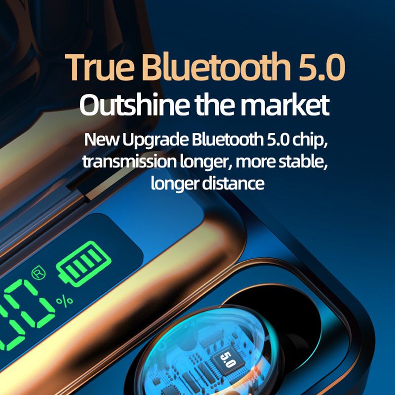 Touchscreen-TWS-Ohrhörer – Bluetooth 5.2, Digitalanzeige, Stereoklang, sicherer Sitz für Sport und Training_voghion.com