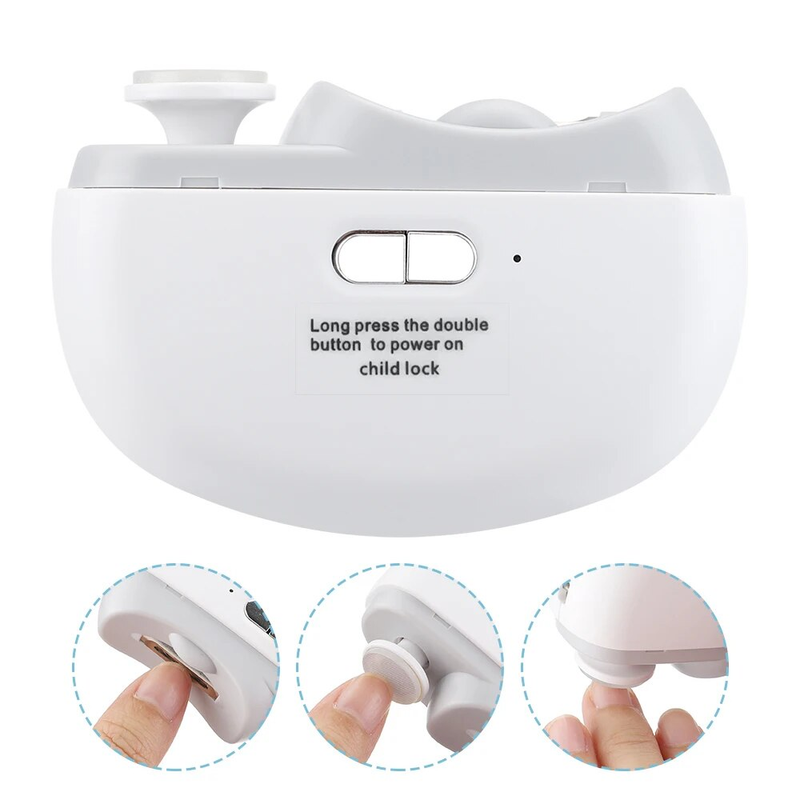 Polieren 1 Elektrischer Nagelknipser mit leichtem automatischem Trimmer Wiederaufladbares Nagelschleif-Maniküre-Pflegewerkzeug für Babys_voghion.com