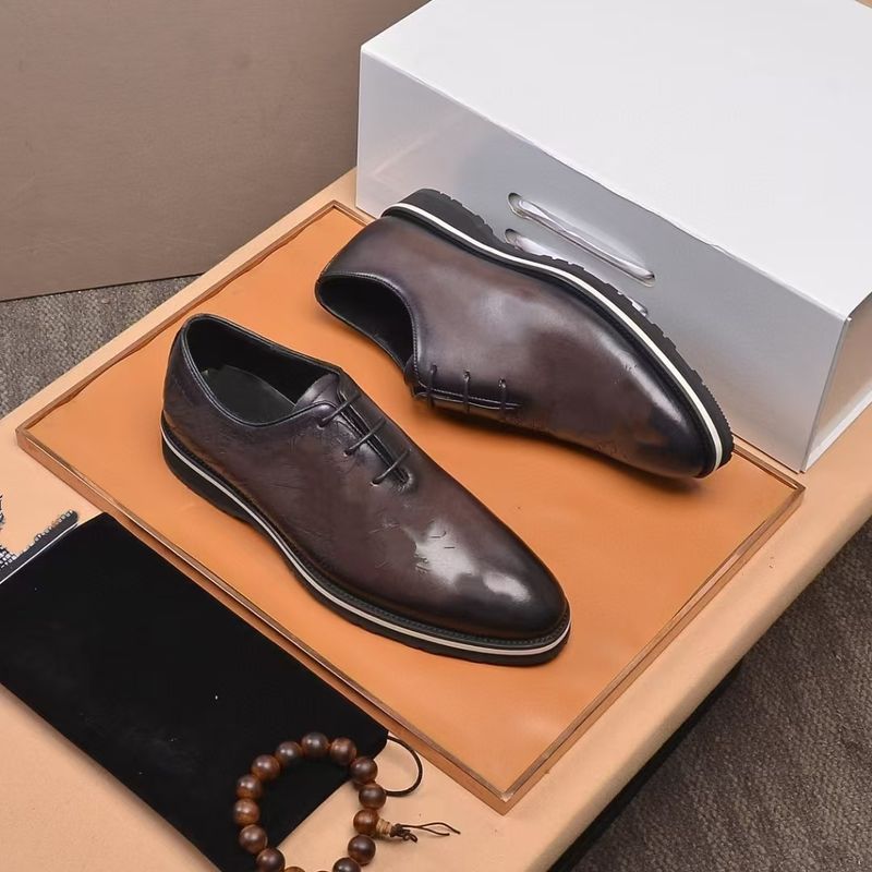 2025B New Men's Business Casual One Foot Leather Loafers, Shoe Covers, Lazy Shoes, Ut_voghion.com