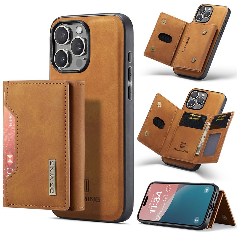 Funda 2 en 1 para iPhone 16, 15, 14, 13, 12, 11 Pro Max Plus, XS Max, XR, 8 Plus, SE 2022, funda de cuero magnética con tarjetero y bolsillo_voghion.com