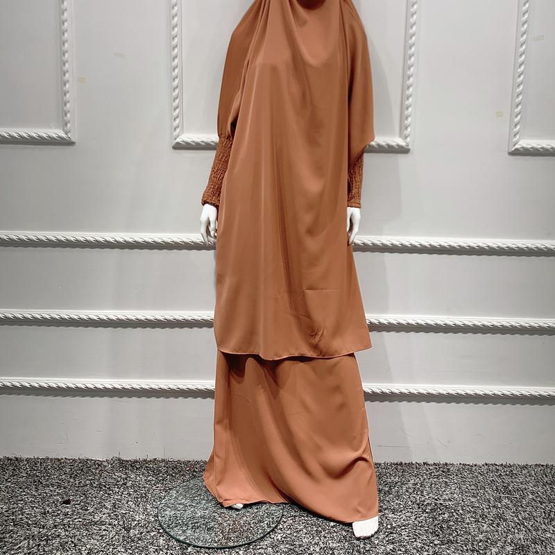 Large swing solid color robe suit dress _voghion.com
