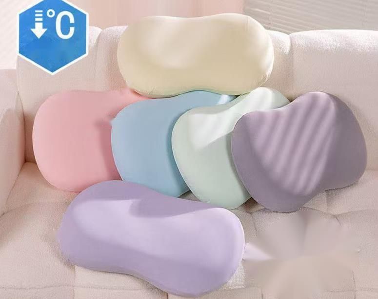 Cuscino per letto da ufficio con cuscino cervicale in memory foam Ice Silk Cat Summer Belly Hug_voghion.com