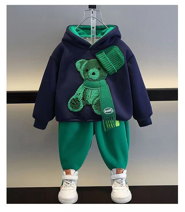 Enfants Printemps Automne 2023 Nouvelle Tendance Garçons Filles Bébé Vêtements À La Mode Enfants Pull Et Pantalon Deux Pièces Ensemble_voghion.com
