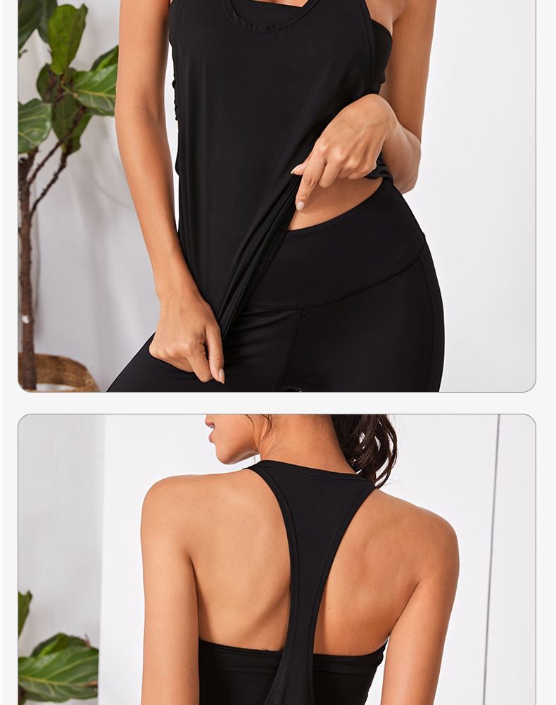 Abbigliamento sportivo da donna, canotta sportiva da fitness, a forma di T, ad asciugatura rapida, senza maniche, da corsa, slim_voghion.com