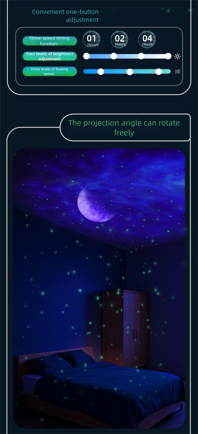 New High-Definition Astronaut Lamp Projector Starry Sky Living Room Bedroom Ceiling Decoration Music Atmosphere Ni_voghion.com