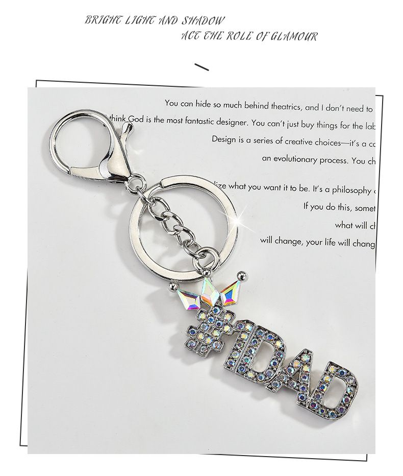 Sleutelhanger met hart voor ouderen, met diamanten bezette ring, tassleutelhanger, sleutelhangeraccessoire_voghion.com