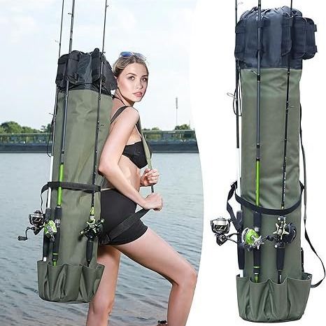 Sac de pêche multifonctionnel de grande capacité, sac de rangement pour matériel de pêche, sac à bandoulière simple pour canne à pêche, sac de pêche en mer, sac pour canne à pêche_voghion.com
