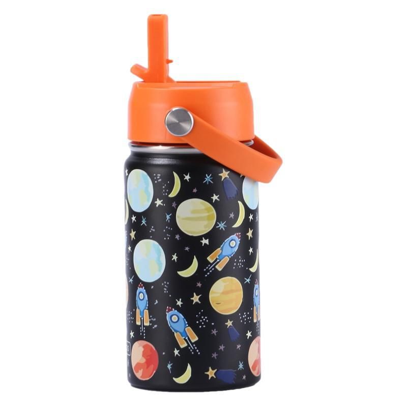 Nuova tazza termica in acciaio inossidabile con cannuccia, manico portatile, simpatica bottiglia spaziale a forma di cartone animato, infrangibile_voghion.com