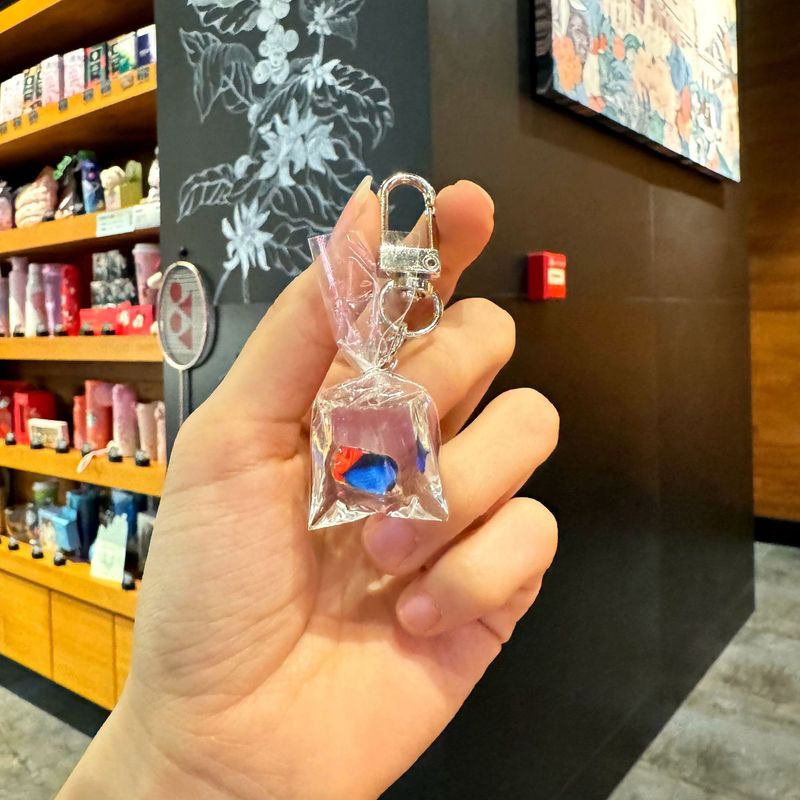 keychain Creative Small Goldfish Fish Durable Transparent Bag Pendant Hot Sale_voghion.com
