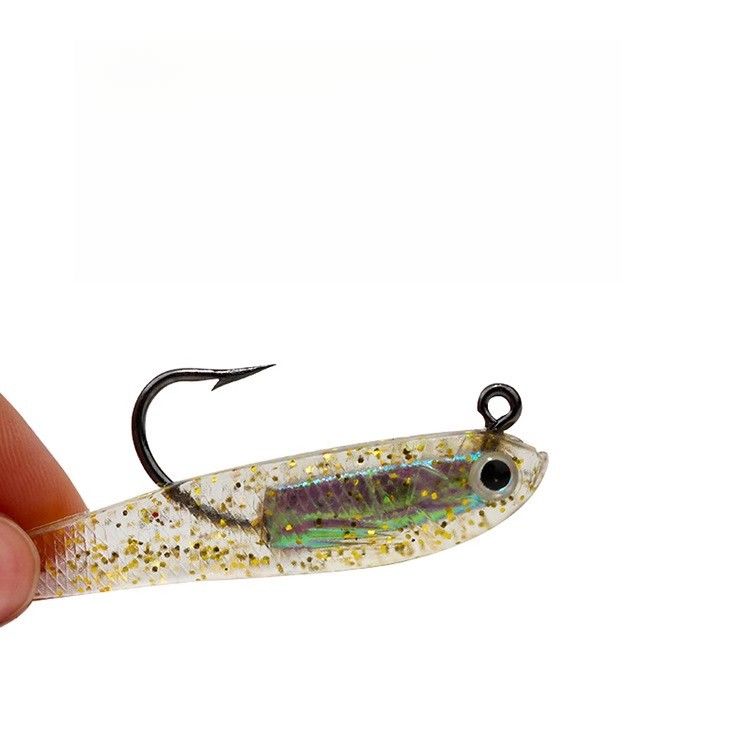 Small Silverfish Soft Worm Fishing Lead-Weighted Fish Lure Forktail Bulk Bionic Bait_voghion.com