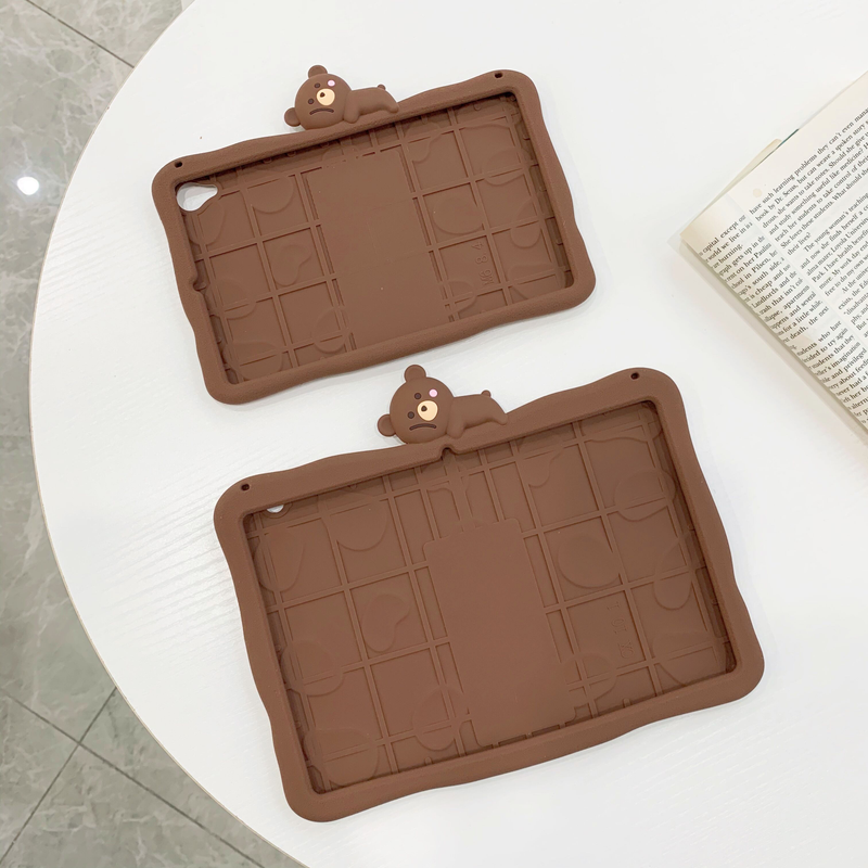 Θήκη Kawaii Bear Funda για iPad Air1/2 /Pro 9.7 /5η /6η Θήκη Παιδική θήκη σιλικόνης Κάλυμμα για αγόρια κορίτσια για iPad 9.7 2017/2018_voghion.com