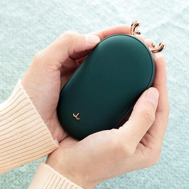 2 In 1 Hand Warmer With Temperature Display & Adjustable Power Bank Electric Handwarmer Gifts For Women Men Camping Hunting_voghion.com