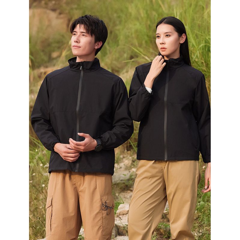 Men's Three-Proof Workwear Stand Collar Jacket Outdoor Multi-Functional Thin Breathable Waterproof Coat_voghion.com