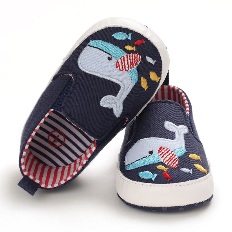 Mother & Kids Spring and autumn 0-1 year old baby cartoon canvas shoes_voghion.com