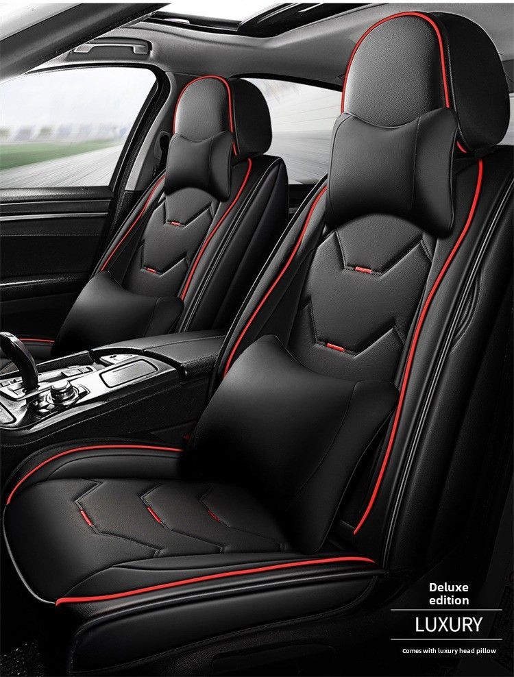 Automobilio pagalvė „Four Seasons“ tinka mielas „viskas įskaičiuota“ sėdynės užvalkalas Vasarinis visiškai uždaras sėdynės pagalvėlė Goddess odinis sėdynės užvalkalas Naujas_voghion.com