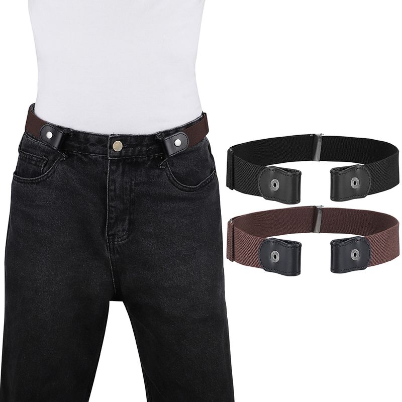 HOT Elastic Invisible Woven Fabric Traceless Unisex Waist Fashionable Jean Belt Dropshipping_voghion.com