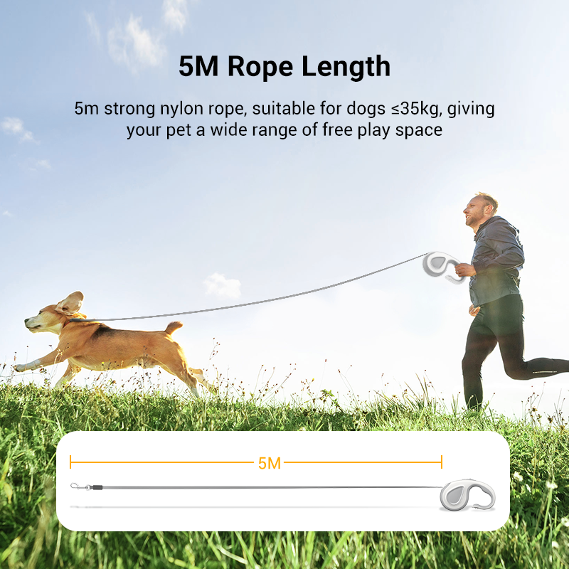ROJECO Automatische Rollleine für Hunde, 5 m_voghion.com